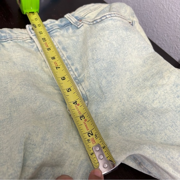 NWT Wild Fable Highest Rise 90’s Straight Jeans Lime Green Acid Wash Sz 16 - Picture 10 of 11